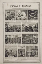 ¡Emigración femenina!, impreso por R. Redman para G.S. Tregear, 90 Cheapside, Londres, octubre de 1834